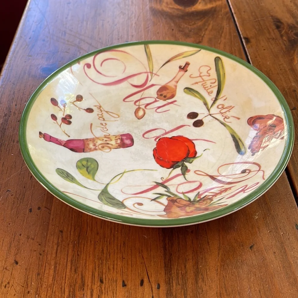 Pier1 Monte Salad Bowl 9.5” Eclectic Kitchen French Style